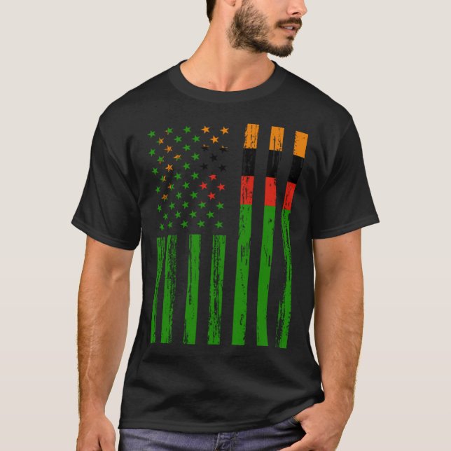 Camiseta Bandeira da Zâmbia América EUA Está no meu DNA pel (Frente)