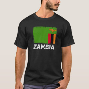 Camiseta Bandeira da Zâmbia Apoie Pessoas da Zâmbia Mulher