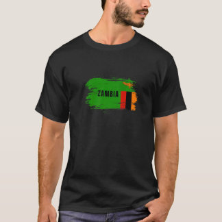 Camiseta Bandeira da Zâmbia bandeira nacional da África Ori