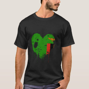 Camiseta Bandeira da Zâmbia Coração Raízes Zâmbianas Vintag