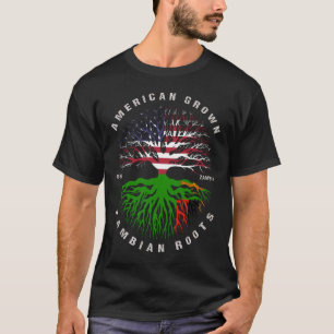 Camiseta Bandeira da Zâmbia Norte-Americana