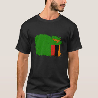 Camiseta Bandeira da Zâmbia Patrimônio Raízes Zâmbianas Vin