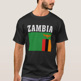 Camiseta Bandeira da Zâmbia Patriótico Raízes Nacionais Lem