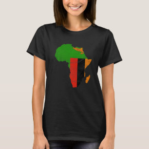 Camiseta Bandeira da Zâmbia Silhueta do Continente Africano