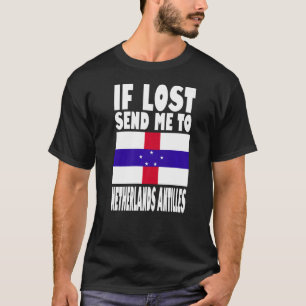Camiseta Bandeira das Antilhas Holandesas Design Se perdido