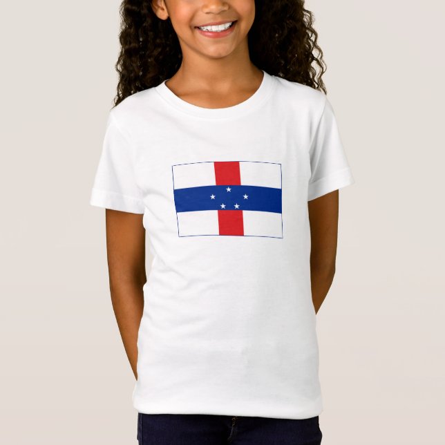 Camiseta Bandeira das Antilhas Neerlandesas (Frente)