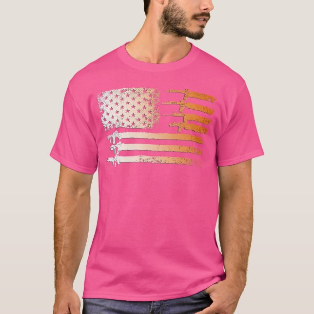 Camiseta Bandeira das Armas Vestindo Caçadores de Veteranos (Frente)
