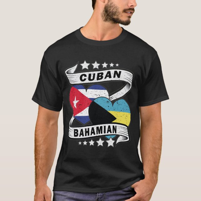 Camiseta Bandeira Das Baamas E Cubanas (Frente)