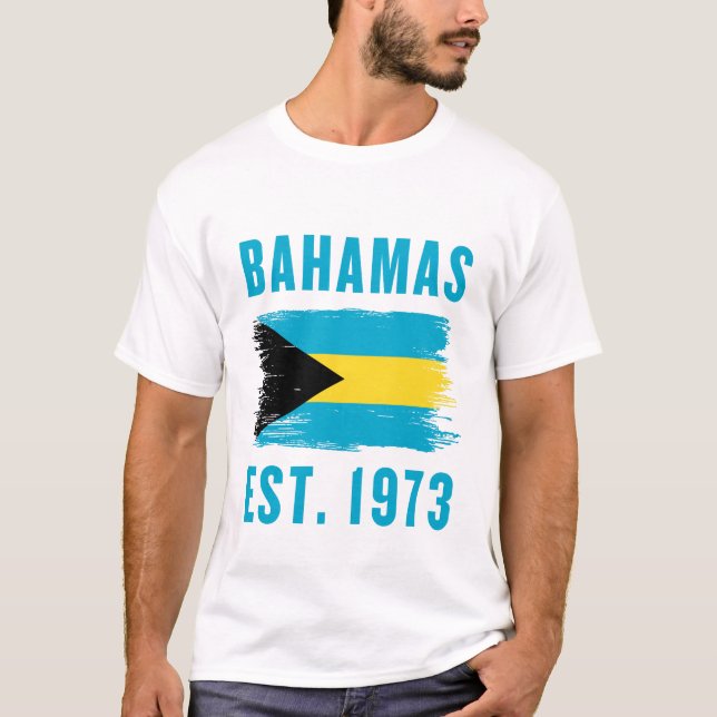 Camiseta bandeira das Bahamas (Frente)