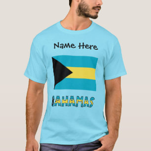 Camiseta Bandeira das Bahamas e das Bahamas Personalizada M