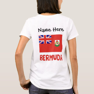 Camiseta Bandeira das Bermudas e Bermudas com o Seu Nome