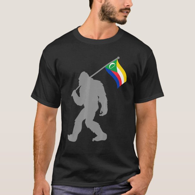Camiseta Bandeira Das Comores Ou Das Comores (Frente)