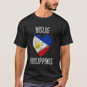 Camiseta Bandeira das Filipinas Coração Cidade Bislig