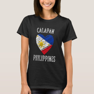 Camiseta Bandeira das Filipinas Coração Cidade de Calapan