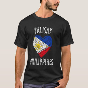 Camiseta Bandeira das Filipinas Coração Talisay City