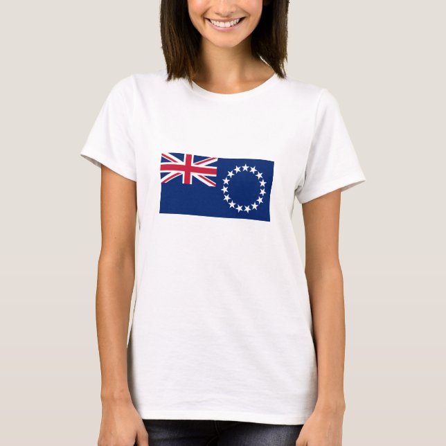 Camiseta Bandeira das Ilhas Cook (Frente)