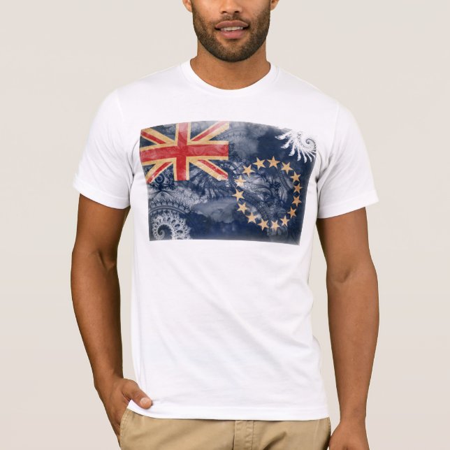 Camiseta Bandeira das Ilhas Cook (Frente)