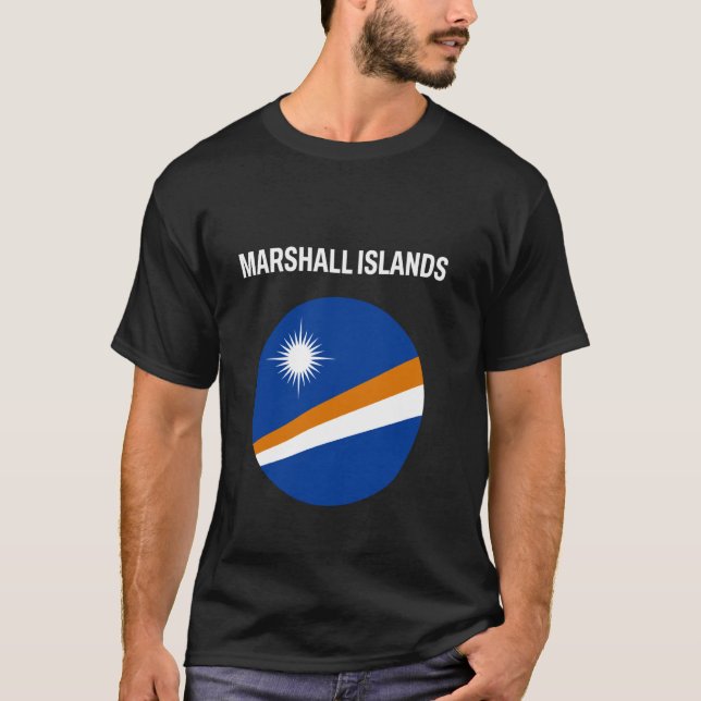 Camiseta Bandeira das Ilhas Marshall Moderna (Frente)