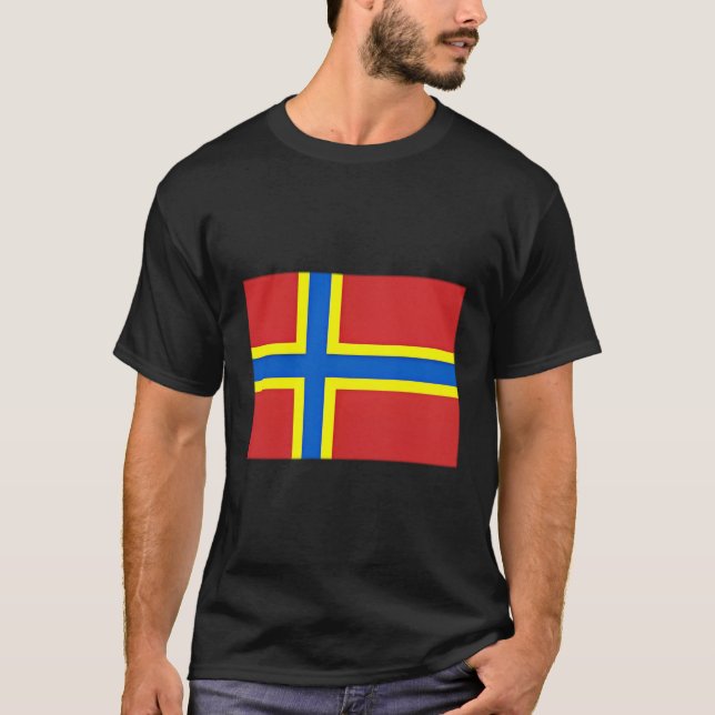 Camiseta Bandeira Das Ilhas Orkney, Escócia (Frente)