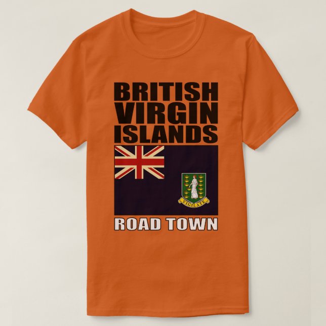 Camiseta Bandeira das Ilhas Virgens Britânicas (Frente do Design)