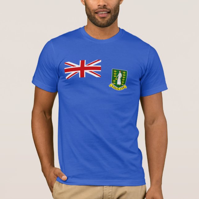 Camiseta Bandeira das Ilhas Virgens Britânicas (Frente)