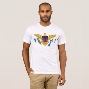 Camiseta Bandeira das Ilhas Virgens dos Estados Unidos