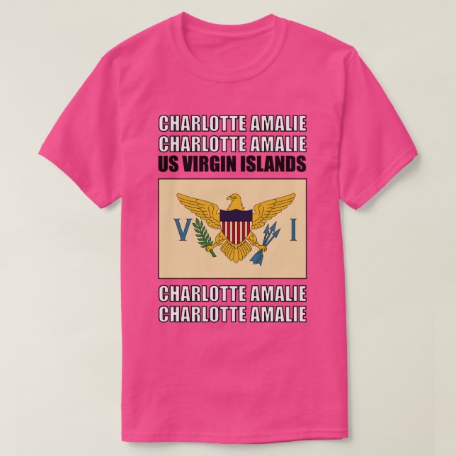 Camiseta Bandeira das Ilhas Virgens dos EUA (Frente do Design)