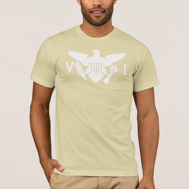 Camiseta Bandeira das Ilhas Virgens dos EUA (Frente)