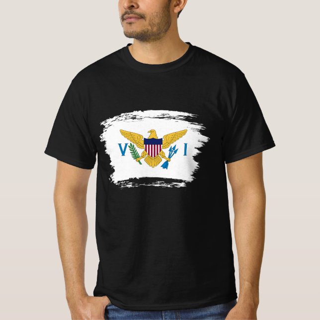Camiseta bandeira das Ilhas Virgens dos EUA (Frente)