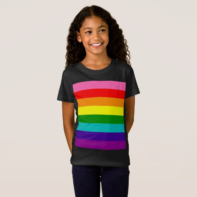 Camiseta Bandeira das listras do original 8 do orgulho gay (Frente Completa)