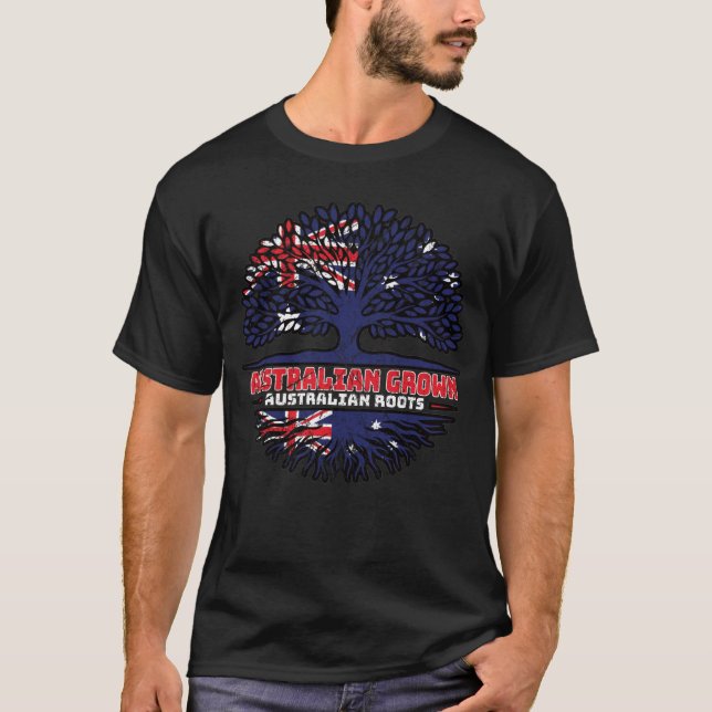 Camiseta Bandeira das Raízes da Árvore Australiana (Frente)