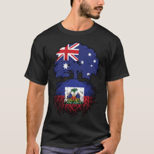 Camiseta Bandeira das Raízes da Árvore Australiana do Haiti