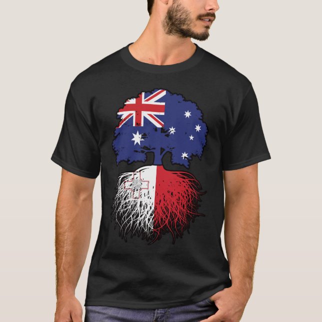 Camiseta Bandeira das Raízes da Árvore Austraustraliana mal (Frente)