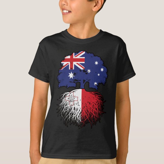 Camiseta Bandeira das Raízes da Árvore Austraustraliana mal (Frente)