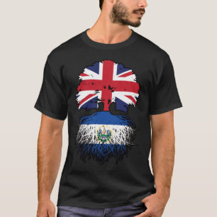 Camiseta Bandeira das Raízes da Árvore Britânica de El Salv