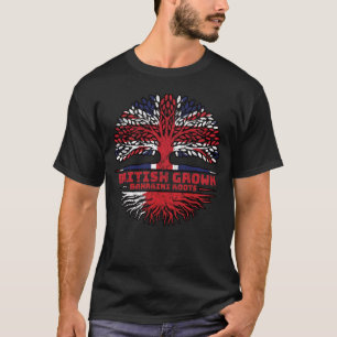 Camiseta Bandeira das Raízes da Árvore Britânica do Bahrein