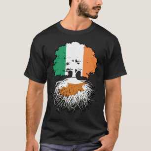 Camiseta Bandeira das Raízes da Árvore da Irlanda cipriota