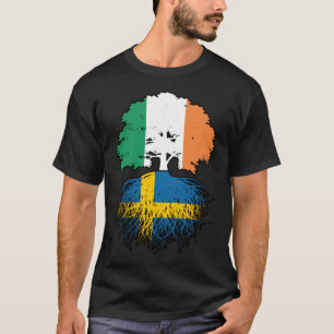 Camiseta Bandeira das Raízes da Árvore da Irlanda da Irland