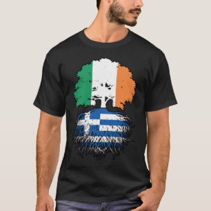 Camiseta Bandeira das Raízes da Árvore da Irlanda da Irland