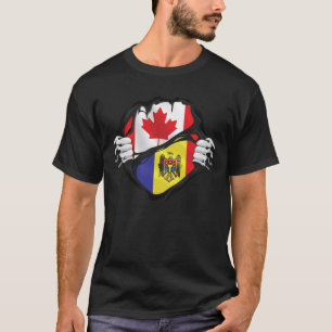 Camiseta Bandeira das Raízes Rasgadas pelas Mãos Moldavas C