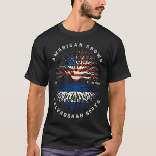 Camiseta Bandeira das Raízes Salvadorenhas Americanas