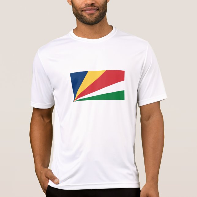 Camiseta Bandeira das Seychelles (Frente)