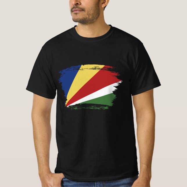 Camiseta Bandeira das Seychelles (Frente)