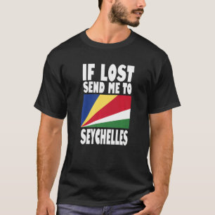 Camiseta Bandeira das Seychelles Design Se perdido me envie