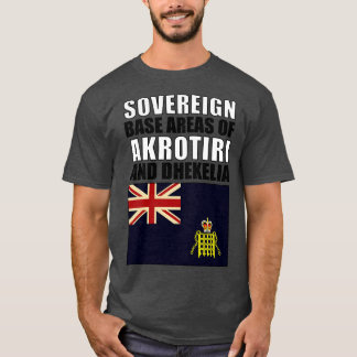 Camiseta Bandeira das zonas de soberania de Akrotiri e Dhek