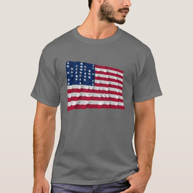 Camiseta bandeira de 33 estrelas, teste padrão da (Frente)