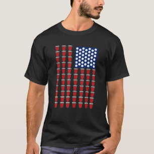Camiseta Bandeira de 4 de julho Trendy Red Solo Cup Beer Po