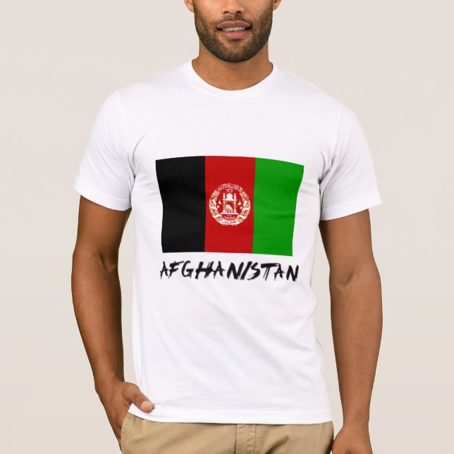 Camiseta Bandeira de Afeganistão (Frente)