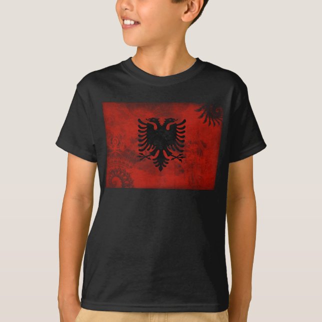 Camiseta Bandeira de Albânia (Frente)