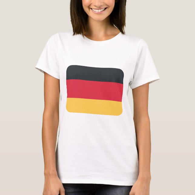 Camiseta Bandeira de Alemanha usando o emoji do Twitter (Frente)